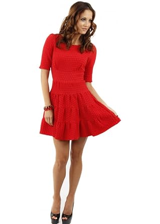 red skater dress uk