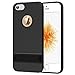 iPhone SE Case, JETech Slim-Fit iPhone SE 5s 5 Case Cover with Microfiber and Self Stand for Apple iPhone SE/5s/5 (Black) - 3440
