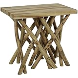 East at Main Teakwood Stump End Table