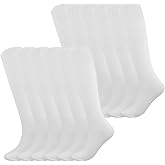 Fitliva Knee High Long Sports Socks Unisex Multicolor 3/6/12 Pairs