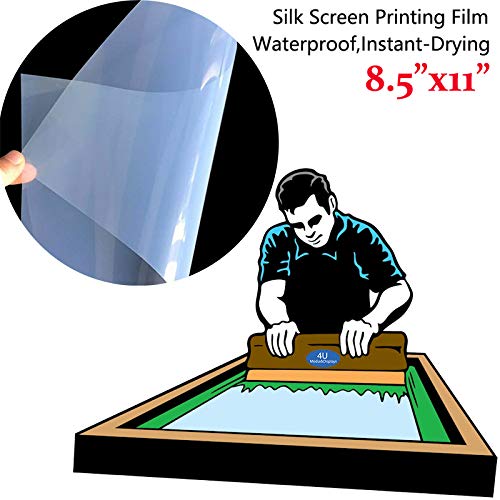 100 Sheets Silk Screen Printing Film 8.5"x11" Waterproof Inkjet