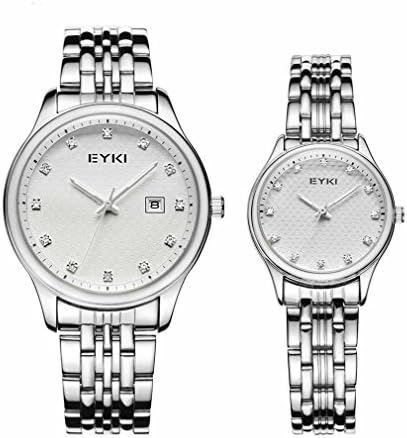 EYKI Couple Lover's Wristwatch Watch Quartz Watches Diamond Color:White