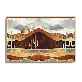 Framed Home Artwork Abstract Mountain Nature Scenery for...