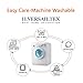 H.VERSAILTEX Linen Blackout Curtain 96 Inches Long for Bedroom/Living Room Thermal Insulated Grommet Linen Curtain Drapes Primitive Textured Burlap Effect Window Drapes 1 Panel - Heather Aegean Blue