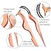 Blulu 2 Pieces False Eyelashes Applicator Tool Eyelash Extension Tweezers Remover Clip Nipper, Rose Golden