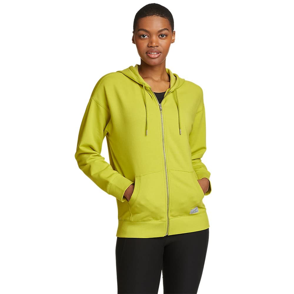 Eddie Bauer Women’s Cozy Camp Full-Zip Hoodie, Chartreuse, Large