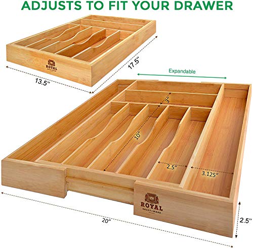 Bamboo-Kitchen-Drawer-Organizer-Expandable-Silverware-OrganizerUtensil-Holder-and-Cutlery-Tray-with-Grooved-Drawer-Dividers-for-Flatware-and-Kitchen-Utensils-9-Slots-Natural