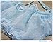 YOMORIO Girls Bikini Lingerie Chiffon Pajama Polka Dot Transparent Nightwear Set (Blue)