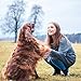 Large Dog Crate Kennel for Medium Large Dogs Metal Dog Cage Double-door Folding Travel Indoor Outdoor Puppy Playpen with Divider and Handle Plastic Tray,42 inches