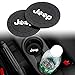 Lipctine Paw Logo 2 PCS 2.75 Inch Soft Rubber Pad Set Round Auto Cup Holder Insert Drink Coaster fit for Jeep Wrangler Liberty Grand Cherokee Renegade Compass Patriot SUV 2PCS