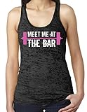 SoRock Women's Meet Me At The Bar Burnout Tank Top Large Black