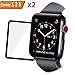 Sundo Apple Watch [2-Pack] Tempered Glass Screen Protector Premium HD Invisible Clear Shield cover for Apple IWatch Series 1 Series 2 Series 3 [Only Covers the Flat Area] 42mm