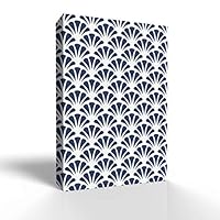 signwin-Canvas Wall Art-White Glaze and Blue Pattern -Canvas Prints Home Artwork Decoration for Living Room,Bedroom - 12x18 inches