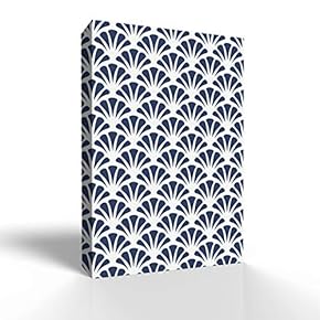 White Glaze and Blue Pattern Home Artwork for...