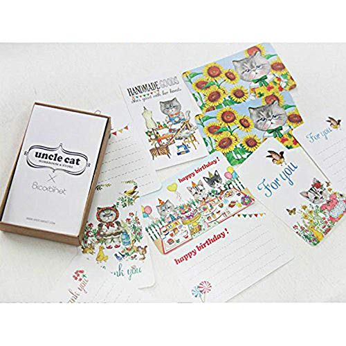 Cat Sticker Bookmark Gift Card 100pcs Set Sheets Decal Label Cat Collection forChildren, Teacher, Parent, Grandparent, Kids, Craft, School, Planners & Scrapbooking (Cat)
