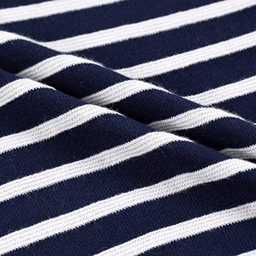 Adory Sweety Tops Sweater for Kids Baby Boy Toddler Soft &Cute Crew Neck Stripe Long Sleeve Pullover (Blue, 6Y)