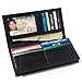 ID Stronghold Mens Long Wallet with Checkbook Holder - RFID Blocking Leather Checkbook Wallet