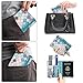 WALNEW Passport Holder for Travel, RFID Passport Cover Wallet for Women Men, PU Leather Passport Book Card Holder Case with Pen, Travelling Essentials for Flying