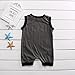 Baby Boys Girls Sleeveless Jumpsuit Infant Kids 4th July USA Flag Romper (90 (12-18M), Grey)