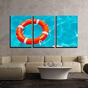 Buoy Orange Round Floating in Perfect Tropical Beach...