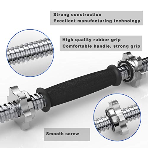 Mommax Threaded Dumbbell Handles Adjustable Dumbbell Bar Handles Fit 1