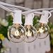 Abeja 25FT Outdoor White String Lights, G40 Globe Patio Lights with 27 Clear G40 Bulbs, Waterproof Hanging Outdoor Light for Backyard Porch Balcony Party Decor - White Wire