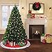 Lalent 48 inches Christmas Tree Skirt Red Soft Classic Tree Skirt Double Layers Xmas Tree Mat for Holiday Party Christmas Decorations and Ornaments (Red, 48inches)