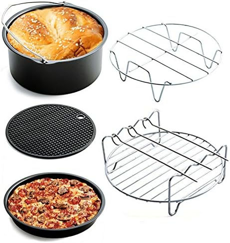 MAIKEHIGH 5 pieces Premium Hot Air Fryer Accessories Kit For Gowise Phillips Cozyna, Compatible with all 3.7 QT And Above Air Fryers