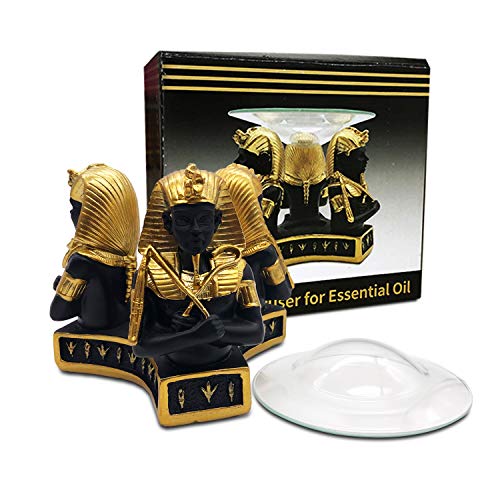 Egyptian Pharaoh King Tutankhamen Tea Light Candle Essential Oil Warmer Aroma Diffuser for Spa Yoga Meditation Home Decoration