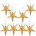 WPKLTMZ Paper Star Lantern Lampshade Hanging Christmas Xmas Day Decoration for LED Light Wedding Birthday Party Home Decor 8 Pcs 28cm Hollow Out Design (Lights not Included) (Gold)