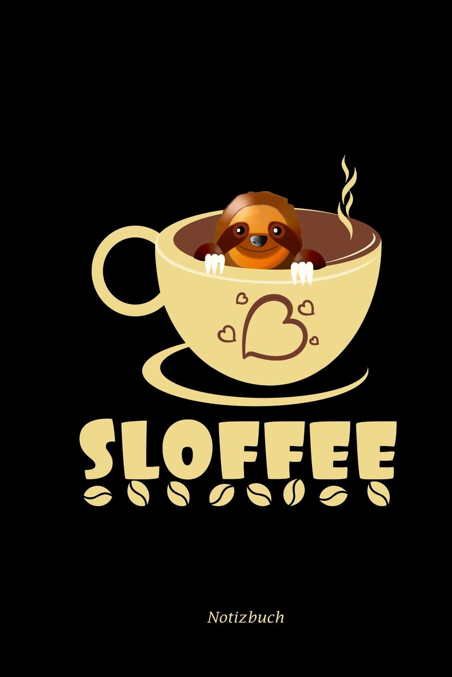 Notizbuch A5 Liniert Für Kaffeetrinker Lustiger Faultier