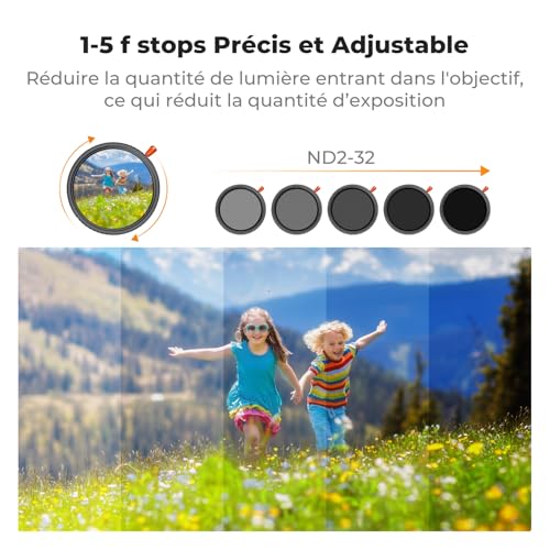 K&F CONCEPT 67mm ND2-32 Variable and Polarising CPL and Black-Mist 1/4 3 in 1 Filter for Camera Lens