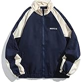 Y2k Jacket Acubi Fashion Y2k Windbreaker Jacket Women Vintage Racing College Jacket Colorblock Oversized Harajuku Outfit