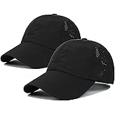 LITSSIN Quick Dry Fit Hats Athletic Baseball Cap Workout Hats for Running Hiking Golf Fishing |UPF 50+ Waterproof