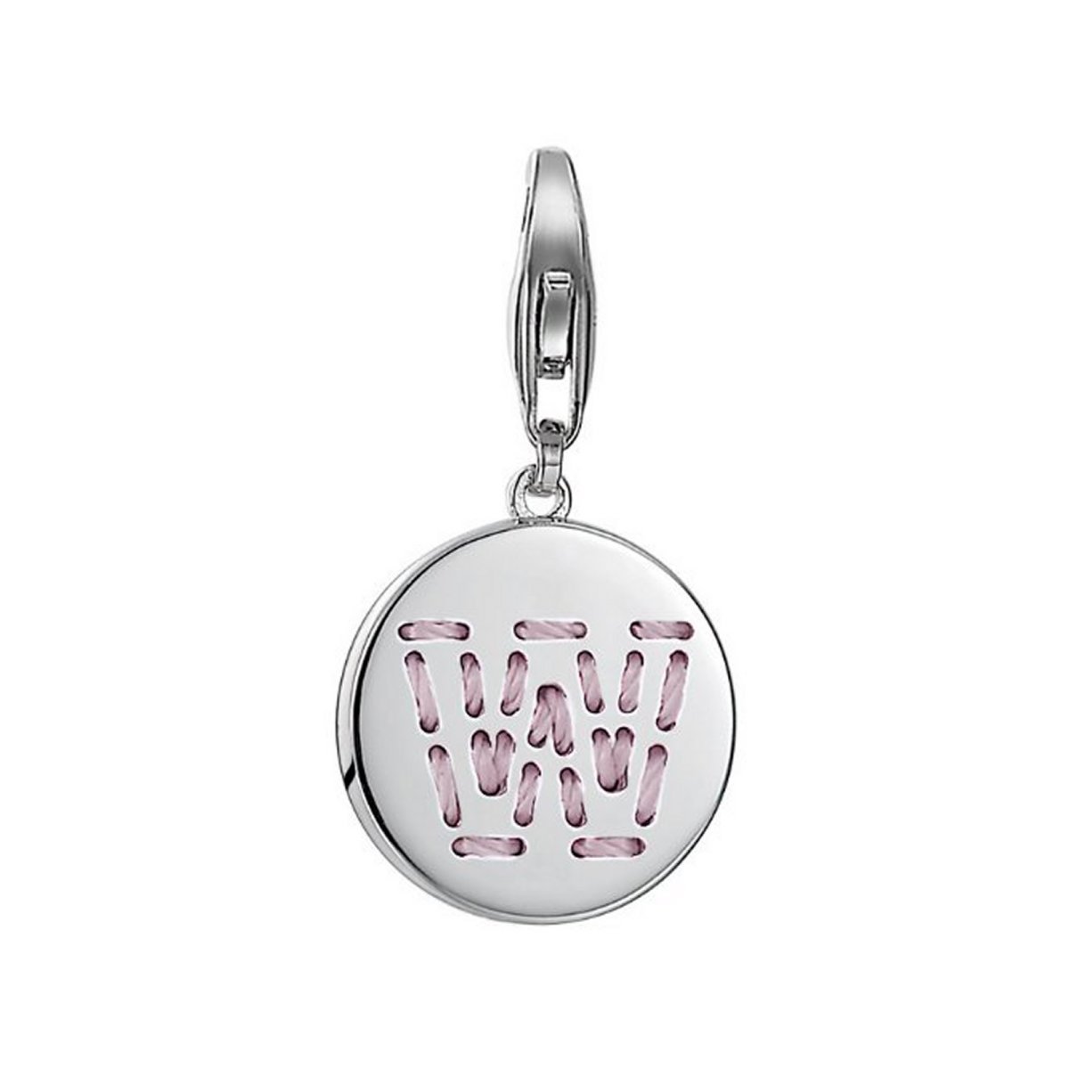 ESPRIT Women s Charm 925 Sterling Silver Rhodium Plated Letter Fabric W ESCH91144A000