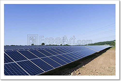 Solar Panel Farm Renewable Energy Generation Paper Print Wall Art (10in. x 15in.)