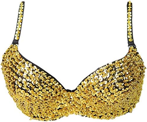 Babybreath Belly Dance Sequin Beaded Bra Plus Size