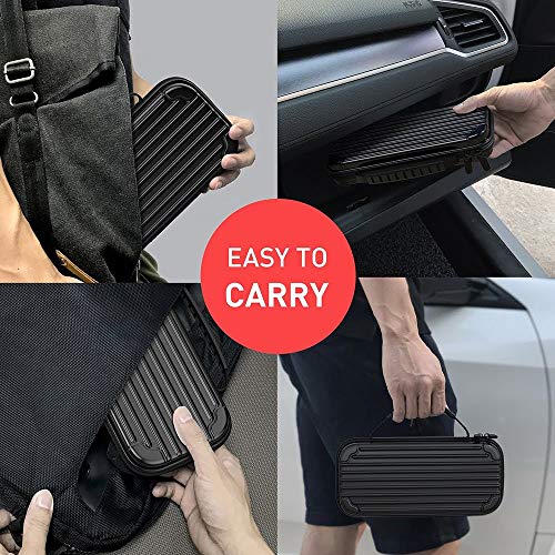 MEQI Nintendo Switch Carrying Case Protective Hard Shell Slim Travel Carry Case -10 Game Cartridge Holders Portable Carry Case Pouch for Nintendo Switch Console & Accessories - Black