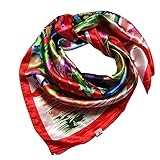 Lace Tassel Sheer Mesh Floral Print Lightweight Triangle Scarf Shawls and Wraps