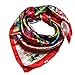 Lace Tassel Sheer Mesh Floral Print Lightweight Triangle Scarf Shawls and Wraps