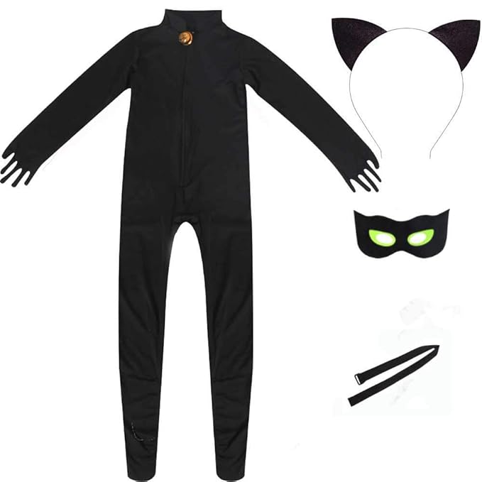 Osmanluer Kids Ladybug Cat Cosplay Jumpsuit Boys Girls Costume