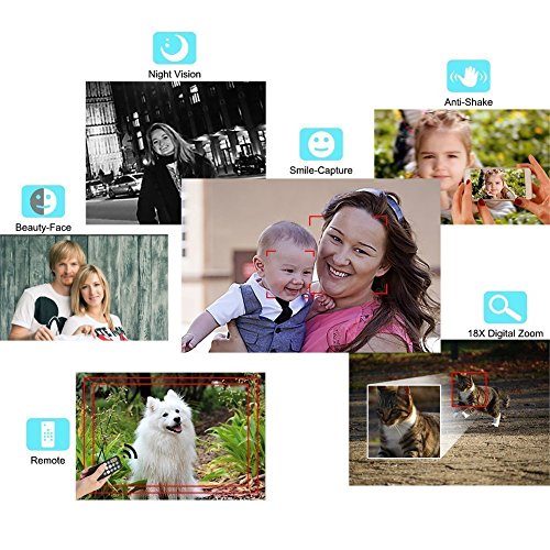 Video Camera Camcorder with IR Night Vision, WEILIANTE 18X Digital Zoom 24.0Mega Pixels Full HD Digital Video Camera Recorder (Two Batteries Included)