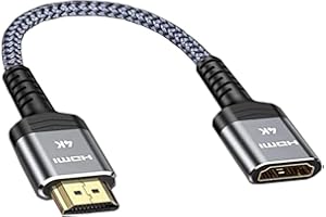 4K High Speed HDMI Male to Female Adapter, HDMI Extension Cable Compatible with HDTV, Laptop, PC, Monitor, Projector and More