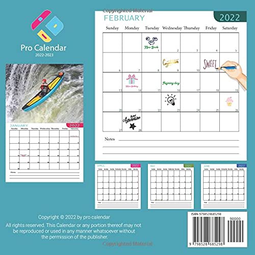 Kayaking Calendar 22 Official Kayak 22 Calendar 16 Months 22 23 Pro Calendar Amazon Com Books