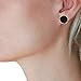 Humble Chic Simulated Druzy Studs - Gold-Tone Plated Round Circle Simple Minimalist Crystal Post Ear Stud Earrings for Women, Black, Simulated Obsidian, Simulated Onyx, 0.65 inch