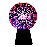 Lebbeen Glass Plasma Ball Sphere Lightning Light Lamp Party Magical Ball electrostatic Flashing Ball (4.0 Inches)