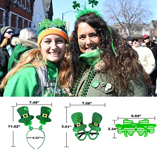 image for Dichoso St Patrick's Day Parade Costume Accessories Set- Green Shamroc