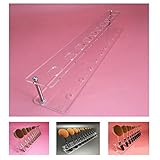 Fullkang Clear Acrylic 10 Lattices Cosmetic Shelf 10pcs Brush Storange Place Organizer