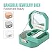 LANGRIA Lockable Jewelry Box, Small Travel Jewelry case/Organizer with Mirror, Octagonal Shape, Compact Size, Makeup and Accessories Storage Organizer (Pale Green)