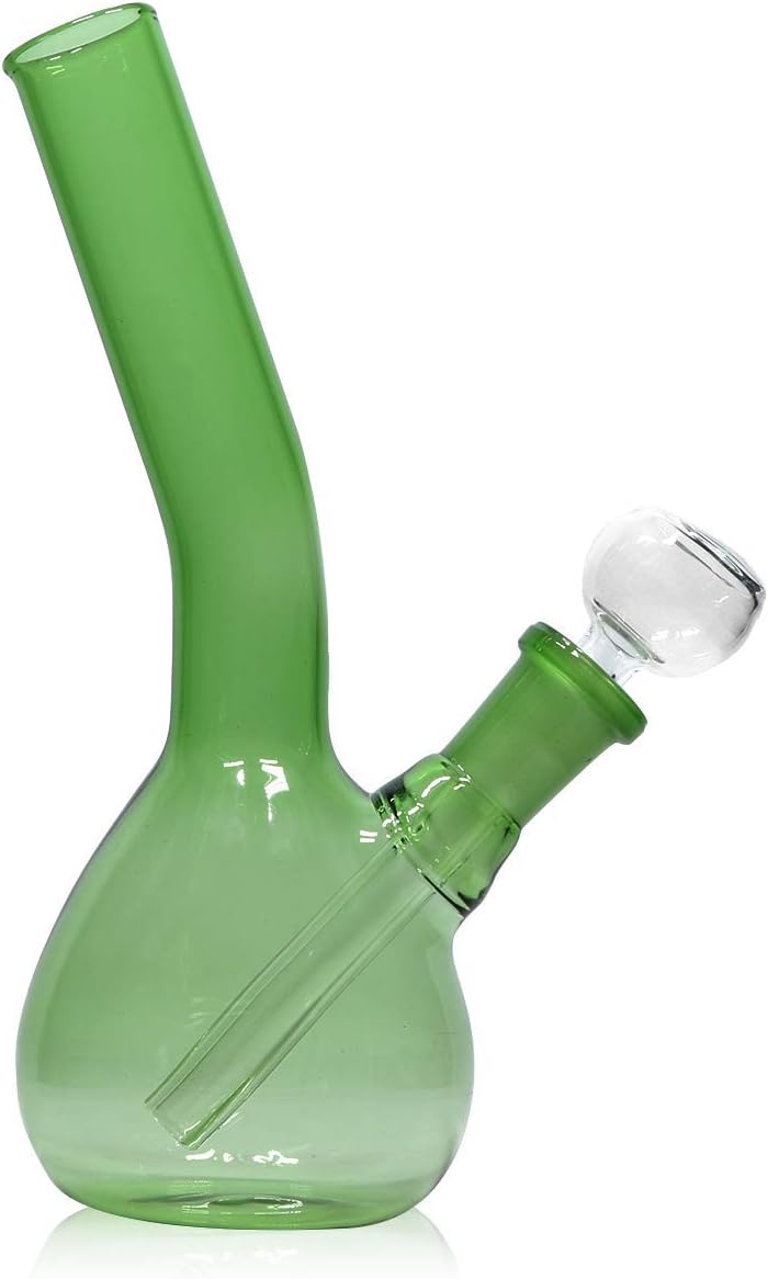 Handmade Water Green Bottle 7 Inch